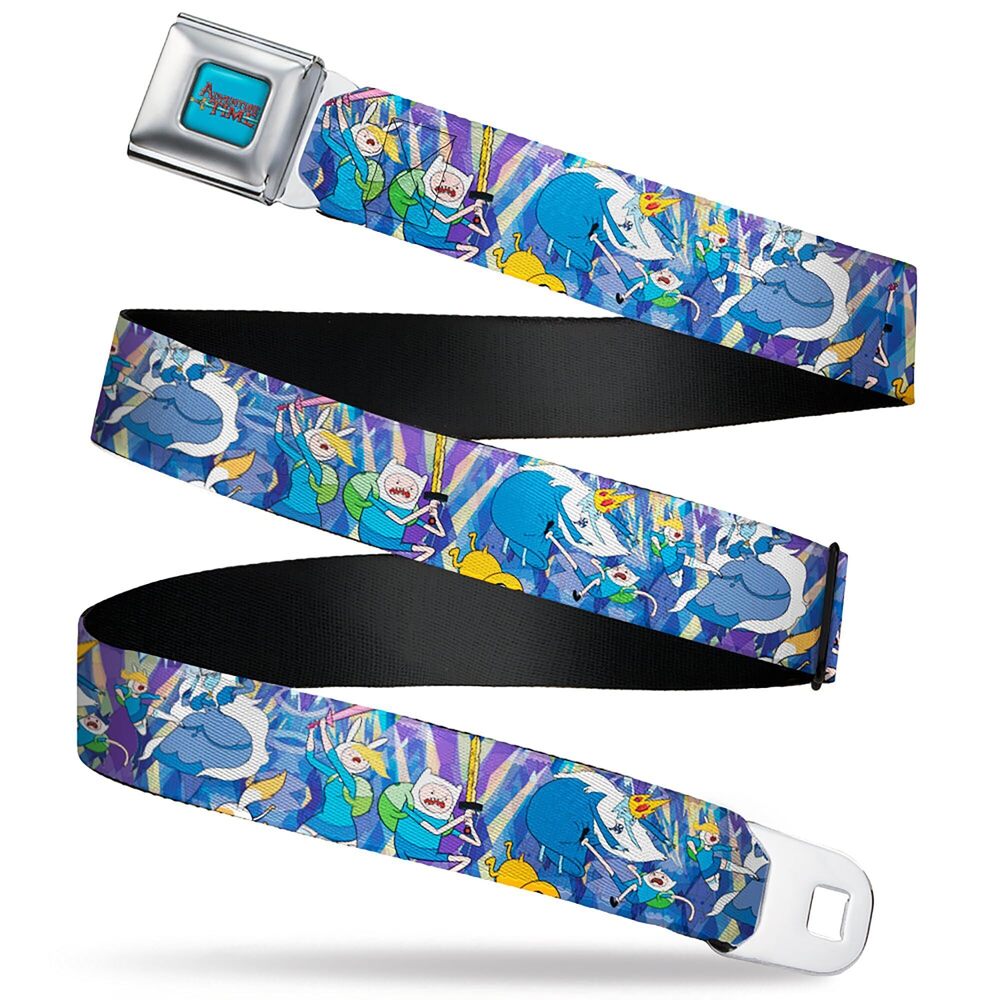 6236 Cartoon Network Belt, Seatbelt Buckle Belt, Adventure Time Finn Jake